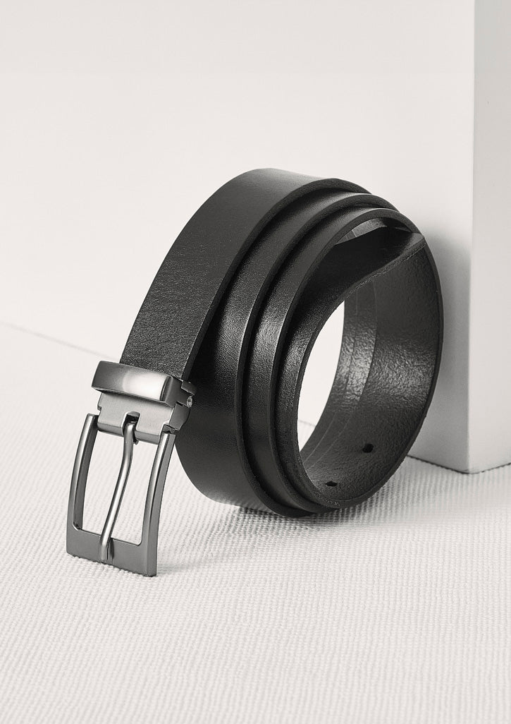 Leather Mens Belt - Black