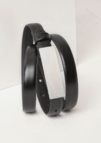 Leather Womens Belt - Black back