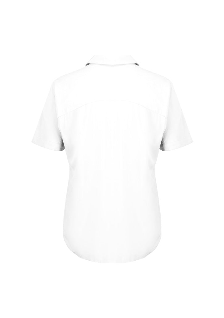 Dahlia Womens Short Sleeve Blouse - White back