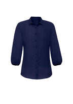 Lucy Womens 3/4 Sleeve Blouse - Navy back