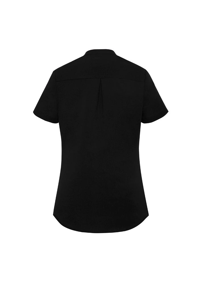 Juliette Womens Short Sleeve Blouse - Black back