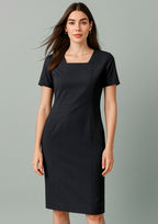 Renew Womens Short Sleeve Dress - Pencil Black