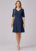 Siena Womens Extended Short Sleeve Dress - Marine