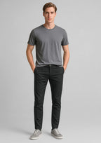 Traveller Mens Tapered Stretch Chino Pant - Black