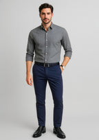 Traveller Mens Tapered Stretch Chino Pant - Navy