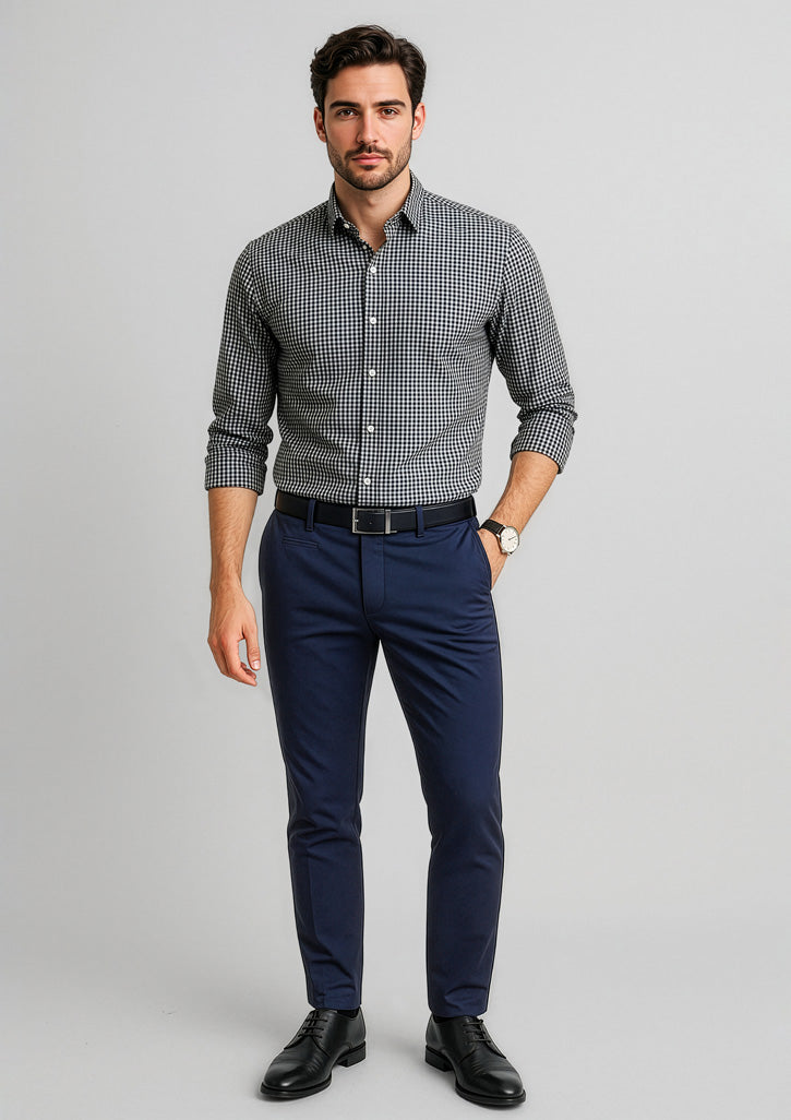 Traveller Mens Tapered Stretch Chino Pant - Navy