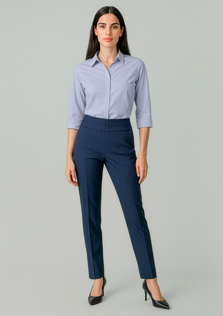 Renew Womens Mid-Waist Slim Leg Pant - Navy Dusk