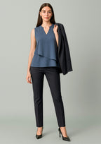 Renew Womens Mid-Waist Slim Leg Pant - Pencil Black