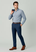 Renew Mens Slim Fit Flat Front Pant - Navy Dusk