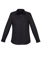 Charlie Womens Long Sleeve Shirt - Black