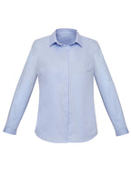 Charlie Womens Long Sleeve Shirt - Blue Chambray