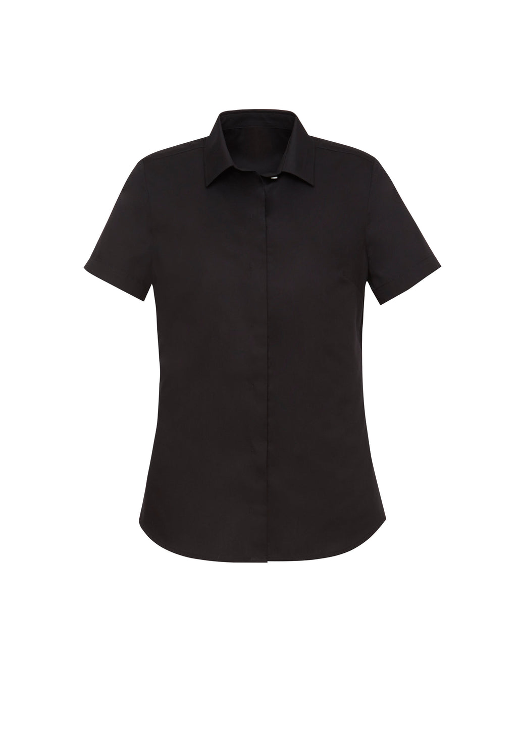 Charlie Womens Short Sleeve Shirt - Black back