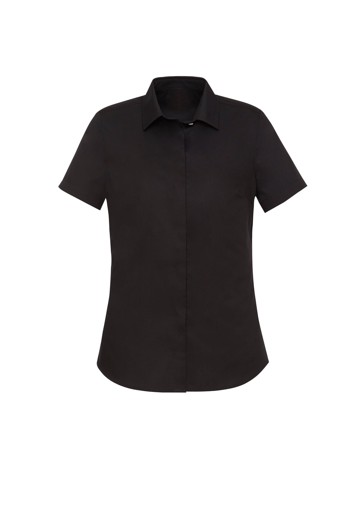 Charlie Womens Short Sleeve Shirt - Black back