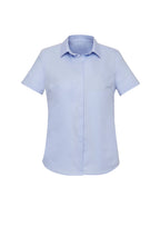 Charlie Womens Short Sleeve Shirt - Blue Chambray