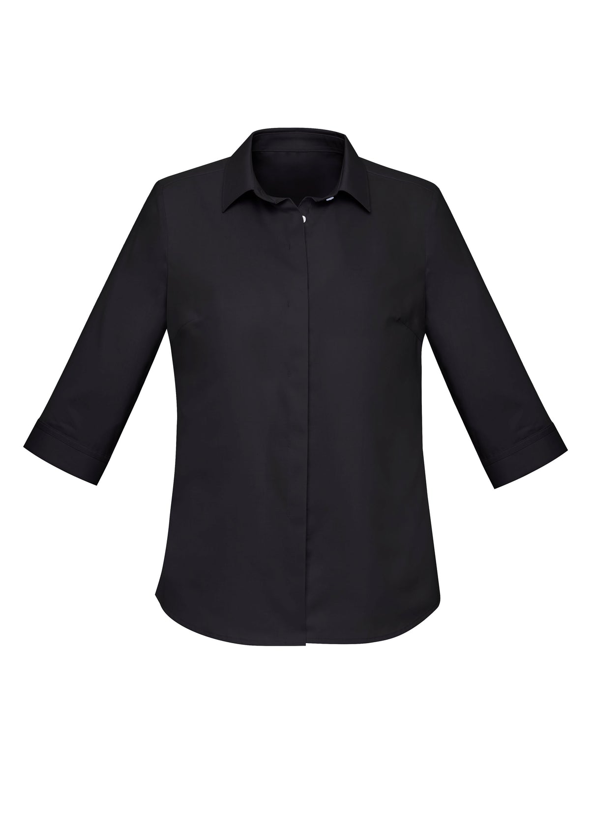 Charlie Womens 3/4 Sleeve Shirt - Black