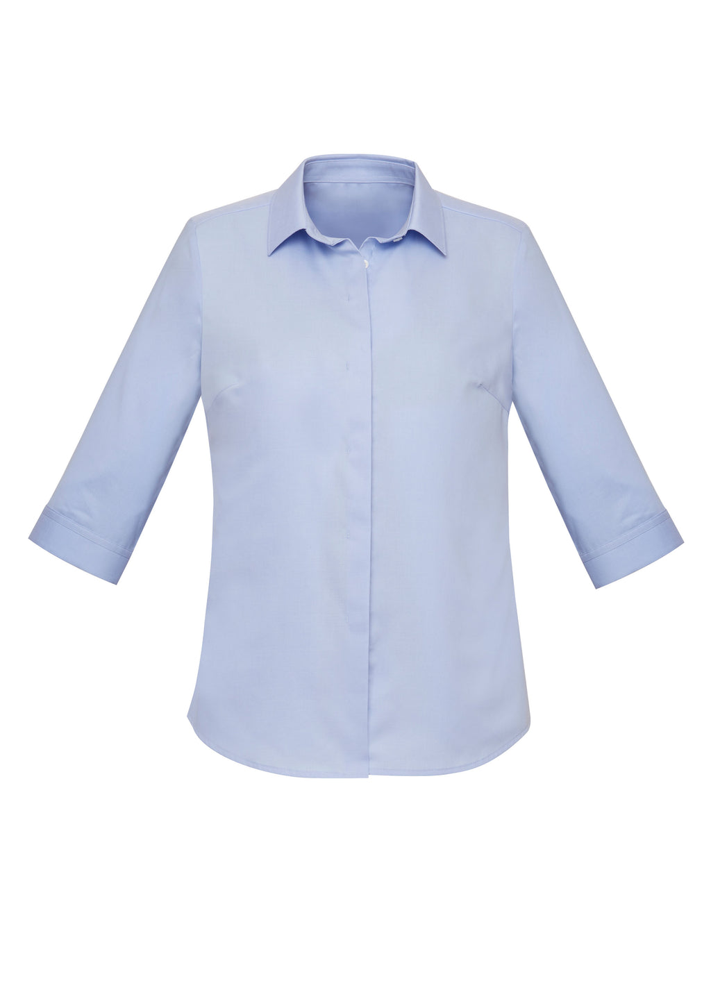 Charlie Womens 3/4 Sleeve Shirt - Blue Chambray back