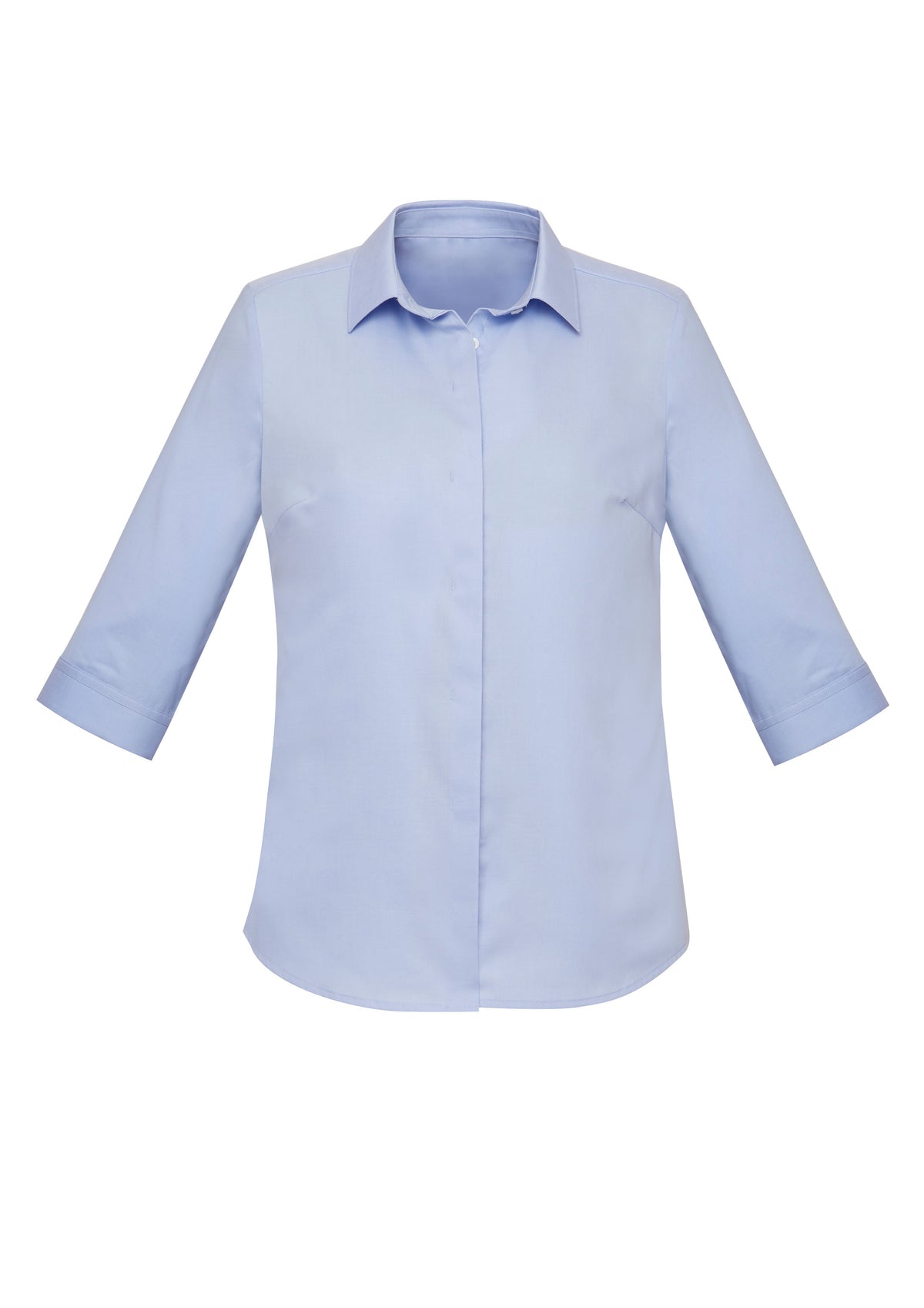 Charlie Womens 3/4 Sleeve Shirt - Blue Chambray back