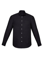 Charlie Mens Classic Fit Long Sleeve Shirt - Black back