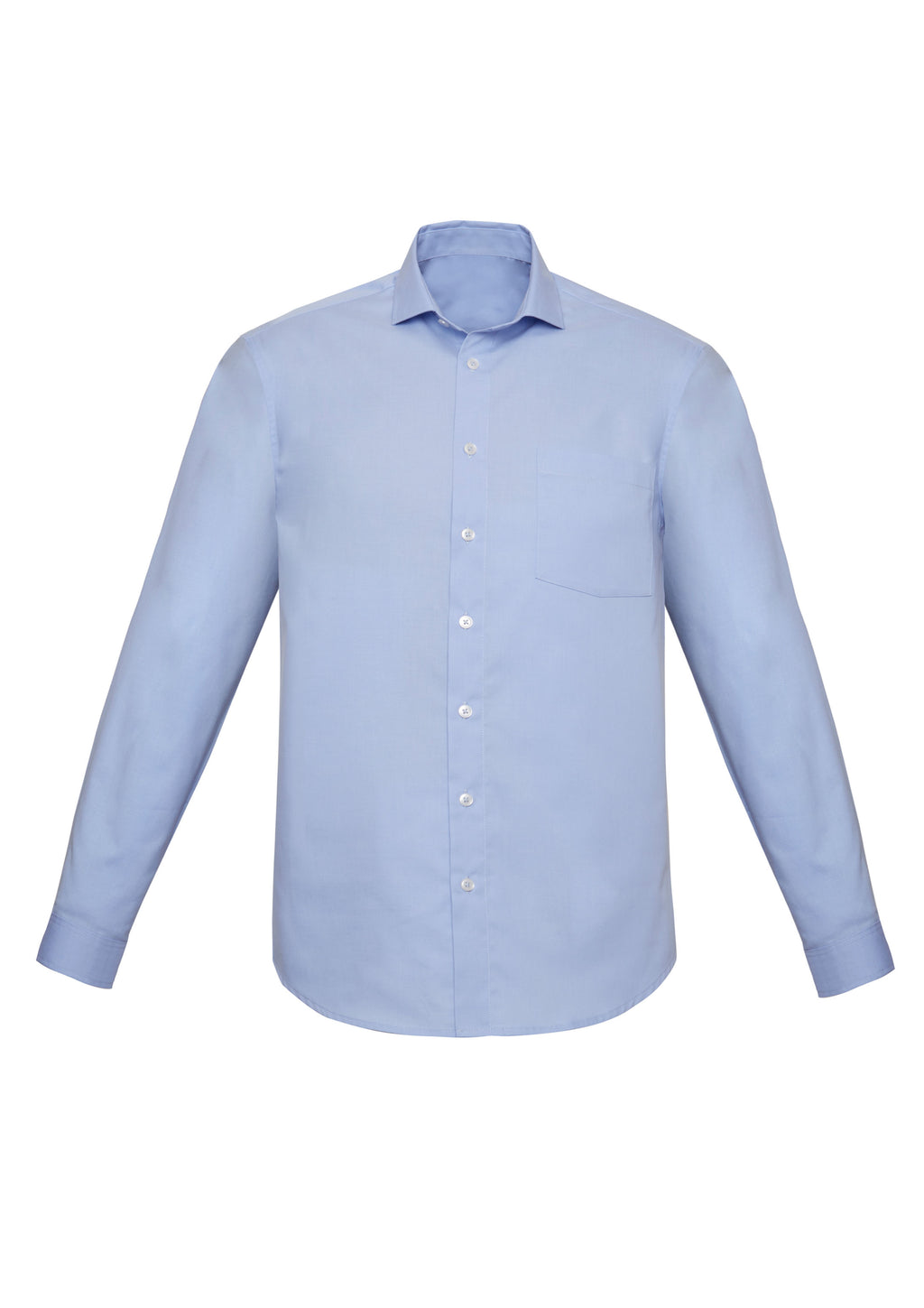 Charlie Mens Classic Fit Long Sleeve Shirt - Blue Chambray