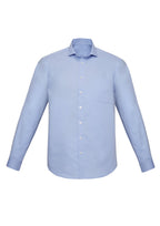 Charlie Mens Classic Fit Long Sleeve Shirt - Blue Chambray