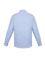 Charlie Mens Classic Fit Long Sleeve Shirt - Blue Chambray back