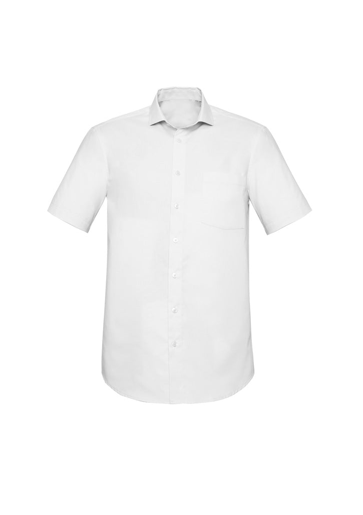 Charlie Mens Classic Fit Short Sleeve Shirt - White