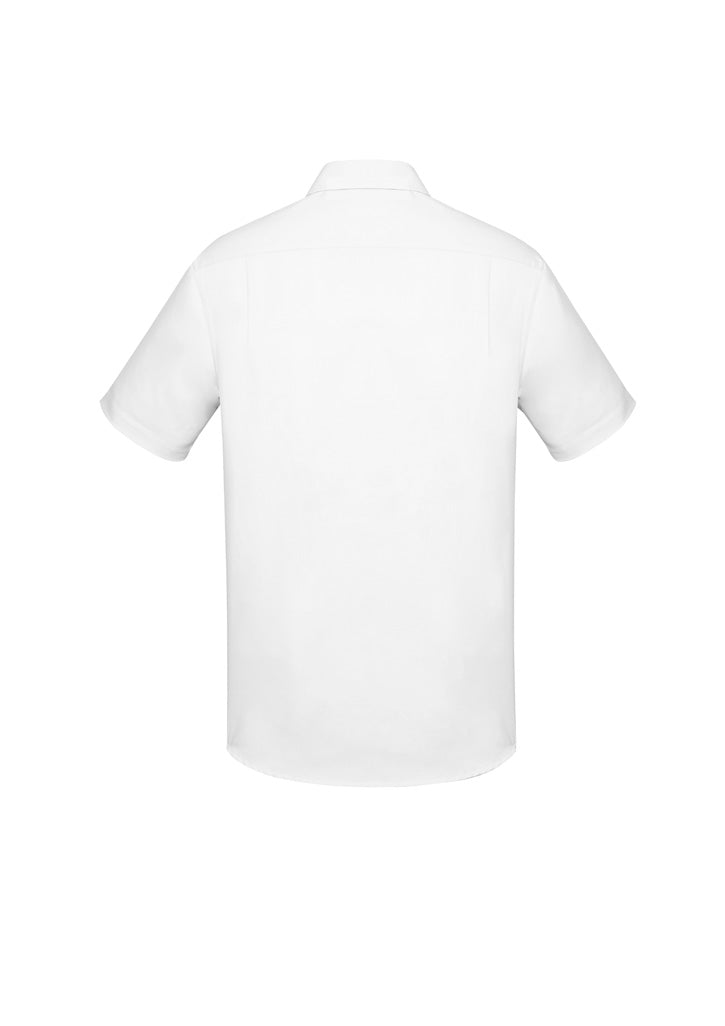 Charlie Mens Classic Fit Short Sleeve Shirt - White back