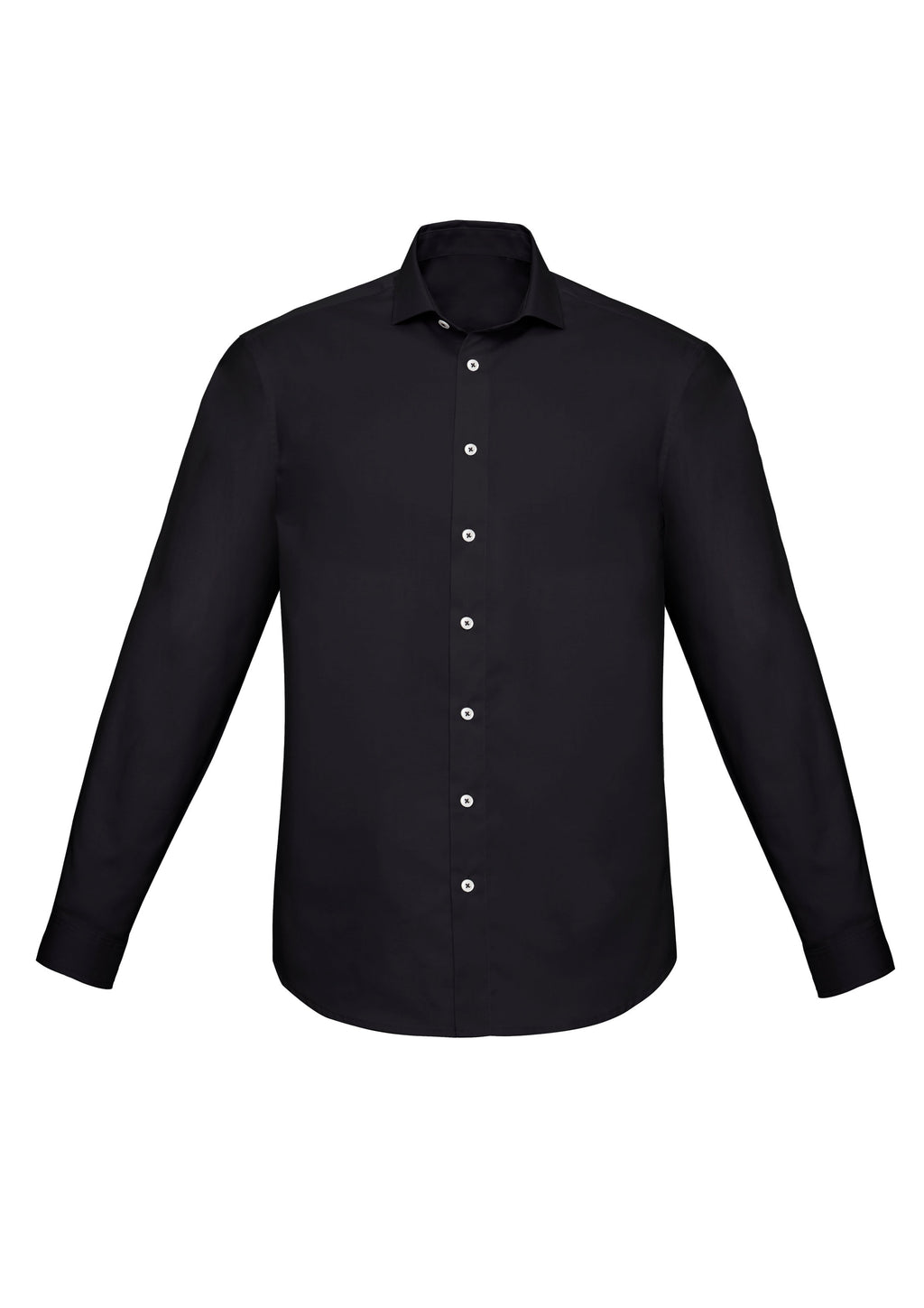 Charlie Mens Slim Fit Long Sleeve Shirt - Black