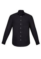 Charlie Mens Slim Fit Long Sleeve Shirt - Black