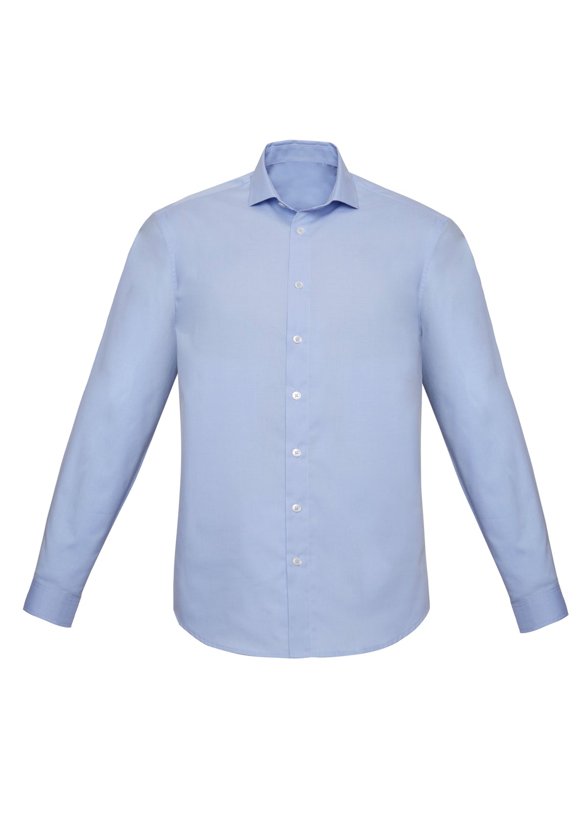 Charlie Mens Slim Fit Long Sleeve Shirt - Blue Chambray back