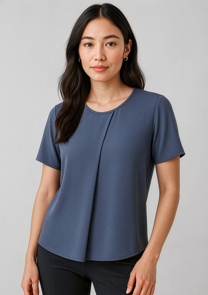Sydney Womens Short Sleeve T-Top - Storm Blue