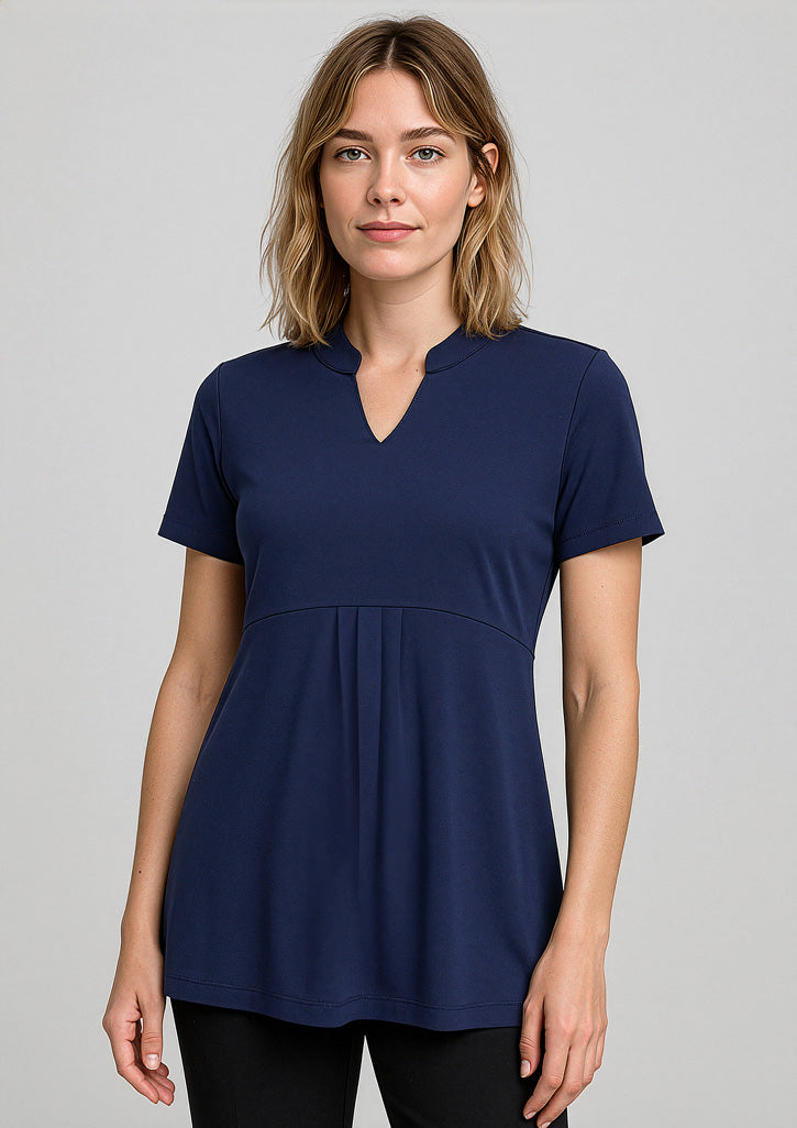 Mali Womens Stretch Tunic T-Top - Navy