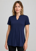 Mali Womens Stretch Tunic T-Top - Navy