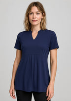 Mali Womens Stretch Tunic T-Top - Navy
