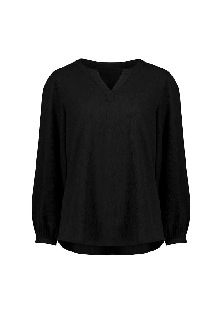 Ruché Womens Long Sleeve Shirt - Black back