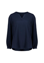 Ruché Womens Long Sleeve Shirt - Navy back