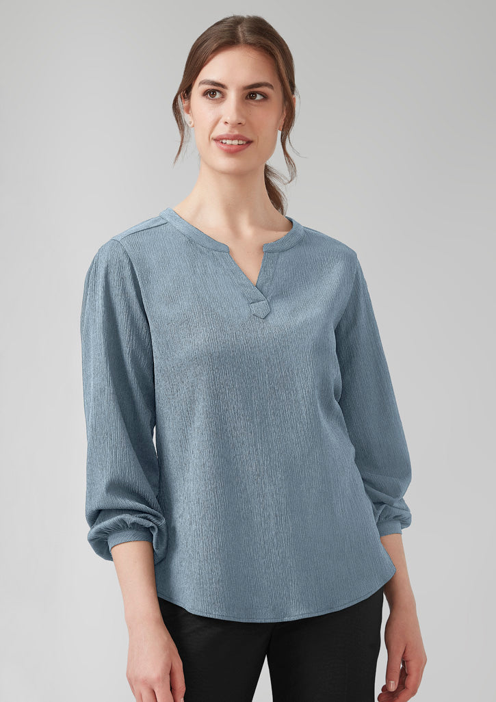 Ruché Womens Long Sleeve Shirt - Powder Blue