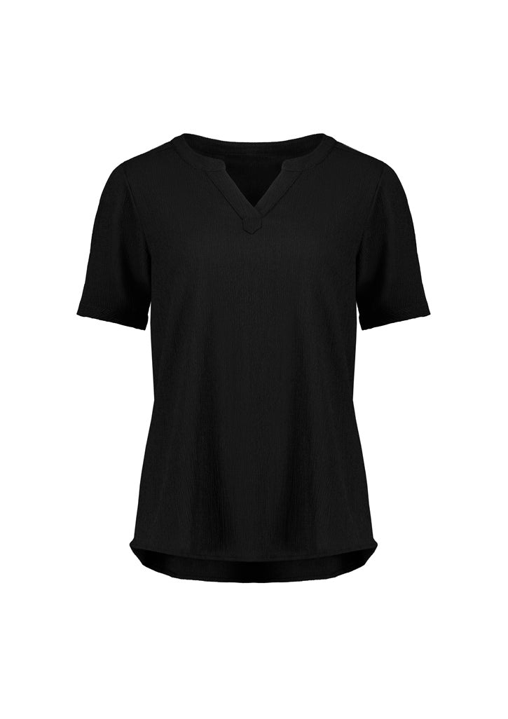 Ruché Womens Short Sleeve Shirt - Black back