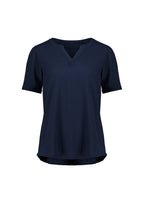 Ruché Womens Short Sleeve Shirt - Navy