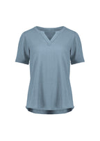Ruché Womens Short Sleeve Shirt - Powder Blue back
