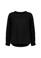 Evelyn Womens Long Sleeve Blouse - Black back