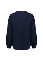 Evelyn Womens Long Sleeve Blouse - Navy back