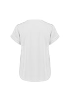 Evelyn Womens Short Sleeve Blouse - Ivory back