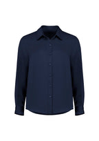 Evelyn Womens Long Sleeve Shirt - Navy