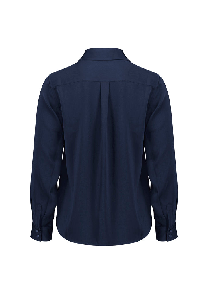 Evelyn Womens Long Sleeve Shirt - Navy back