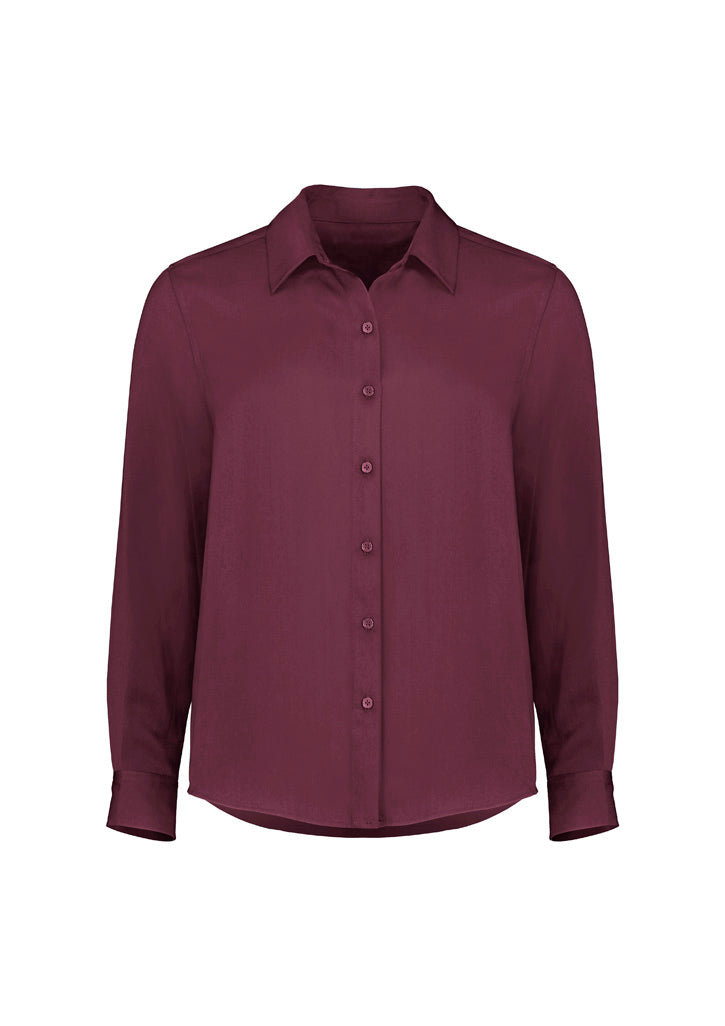 Evelyn Womens Long Sleeve Shirt - Wine
