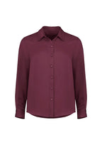 Evelyn Womens Long Sleeve Shirt - Wine