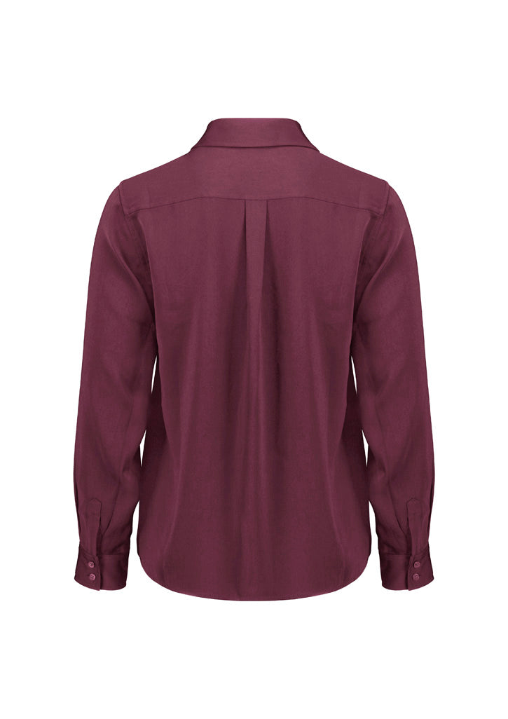 Evelyn Womens Long Sleeve Shirt - Wine back