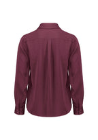 Evelyn Womens Long Sleeve Shirt - Wine back