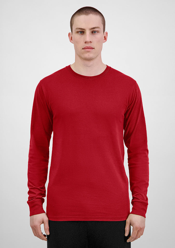 Basis Mens Long Sleeve Tee - Red
